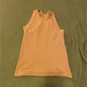 Athleta Golden Yellow Ribbed Racerback Tank